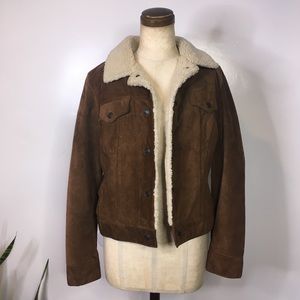 Vintage Gap Suede Leather Lined Jacket